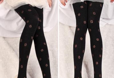 Spring and autumn new stylish printed leggings bamboo print slim leggings thin bamboo cotton leggings