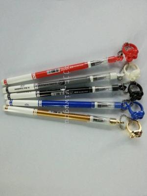 Color ballpoint pen new Korean pendant ring gel ink pen