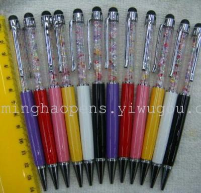 Glass crystal color advertising pens metal pens pen senior air capacitive touch-screen pen wholesale new spot