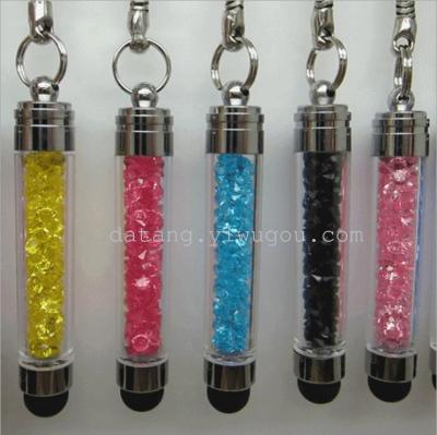 Luxury crystal touch-screen pen iPhone/iPad 3.5MM universal dust Crystal rhinestone capacitance capacitors