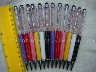 Touch-screen pen-written Crystal ball-point pen Phone capacitive Tablet stylus can be printed LOGO metal pen Electronic pen