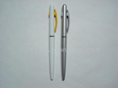New Korean white silver ballpoint metal pen gel ink pen