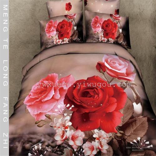 bedding cotton four-piece bed sheet four-piece quilt cover 200*230 1.5*1.8 m bed suitable for snow pigeon home textile