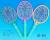 High quality plastic rechargeable electric mosquito swatter 801