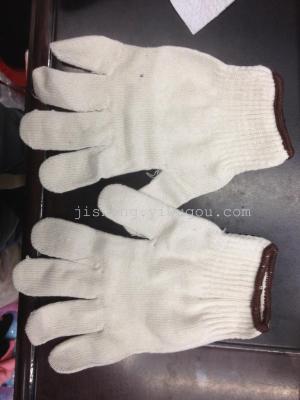 Manufacturer wholesale 10-needle bleached cotton gloves, 550 grams of labor gloves, cotton gloves, labor protection supplies.