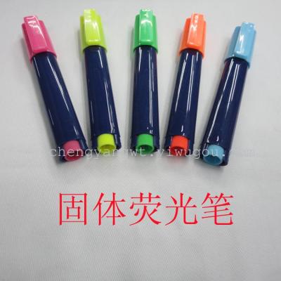 Latest hot Korea creative stationery-gel pastels solid highlighter