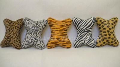 Leopard print short plush neck pillow headrest pillow neck pillow