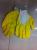 Labour protection glove,  Pure yellow glue cotton glove, imported pure rubber glove