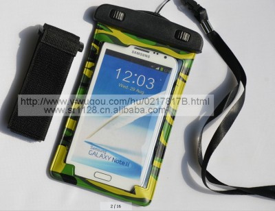 Camo dual-use cellphone waterproof bag arm bag, NOTE2, I9300 fit for Samsung I9200 4.8-5.5 inches large screen phones