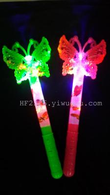 New glitter Butterfly butterflies stick Flash stick toys great Q-2151