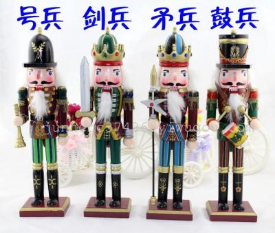 Hand-painted wooden Nutcracker soldier doll home decorating decoration gift BJ1401