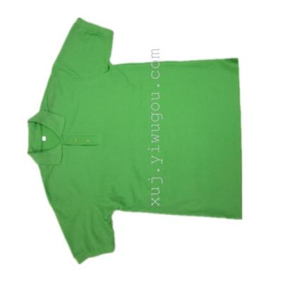230g activity of eco-dyed polyester-cotton short sleeve shirt 40% cotton 60% polyester lapel t shirt advertising grass-green