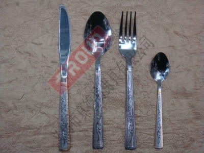 Stainless steel cutlery 3200A gold-plated stainless steel cutlery, knives, forks, and spoons