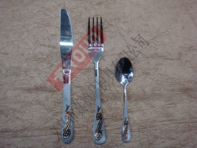 2776AD gold-plated stainless steel tableware stainless steel cutlery, knives, forks, and spoons