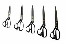 Hand-Forged Clothing Scissors, Black Handle
