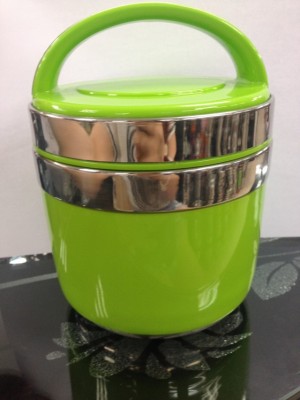 Good Cookware pot lunch box insulated stainless steel color spray paint plastic handle portable 1.3L/1.5L