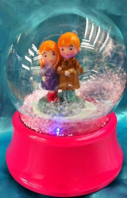 Factory Outlet a couple music box snow snow ball snow blowing windmill Christmas gifts Valentine's day gift