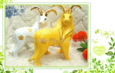New lion cattle animal ornaments color glaze decoration the creative decorations home decoration crafts wholesale 6753