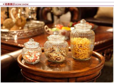 Lead-free glass sealed canister food canister flowers and tea canister storage canister flavor canister