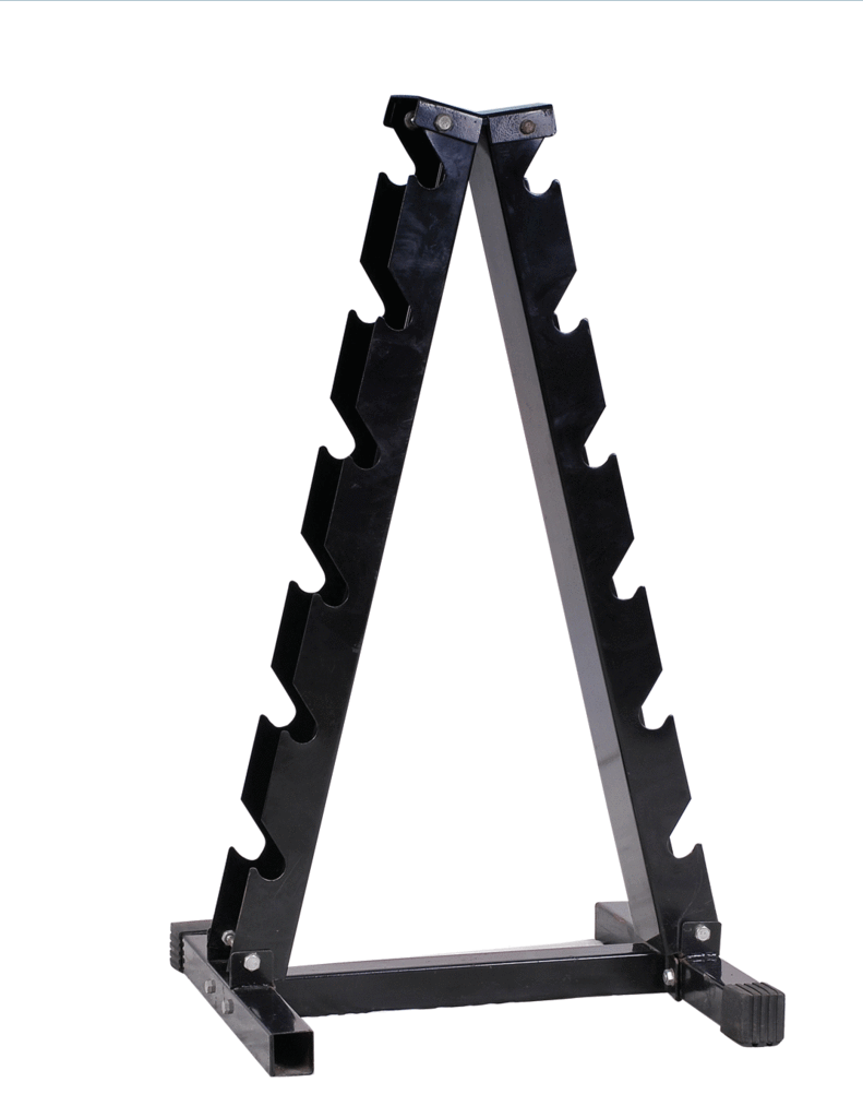 sports triangle dumbbell rack