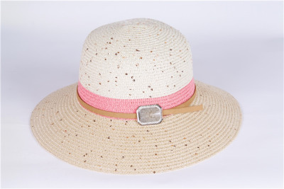 Small Topper outdoor straw Beach hats short-brimmed hat Lafite studded Hat ladies UV Sun in summer sun hats