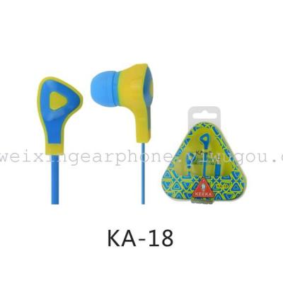 Model: KA-18 latest fashion new cartoon earphones earbuds; type: ear plugs