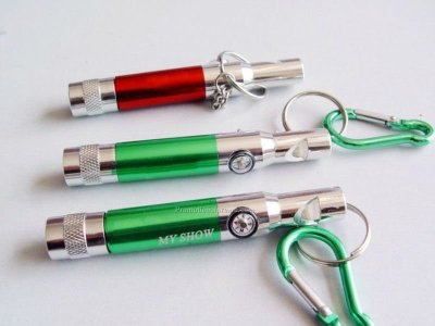 Foreign trade js-8821 mini key lamp torch whistle key lamp whistle compass torch