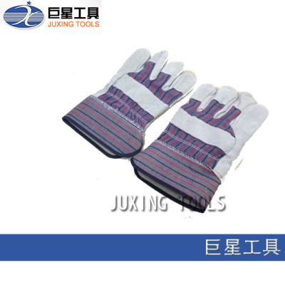 Rubber neck red grey blue stripe cotton Gloves