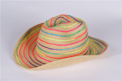 Multicolored caps children Hat boys Hat-paper straw hats sunbonnet Korean wave