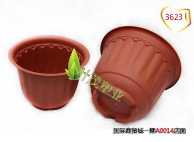 Best selling plastic flower pot garden pot Brown flower pot tree pots 3623 straight-sided pot GM pot