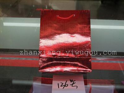 Gift bags red laser 14.5*11.5*6.5cm laser laser laser paper packaging bags bags tote bags