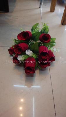 12 big black-Ray manufacturers selling artificial flowers of rose flower corsage