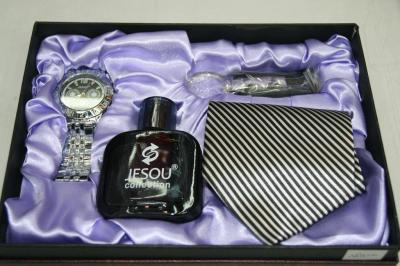 Guangdong JESOU Czech man luxury watch buckle tie perfume gift set