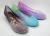 "Order" jelly female gradient Crystal Sandals shoes wedges a genuine bird's nest-shaped pair of colored shoes