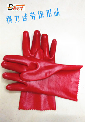 Year-round Stock 27cm Red Oil-Resistant Gloves Labor Gloves