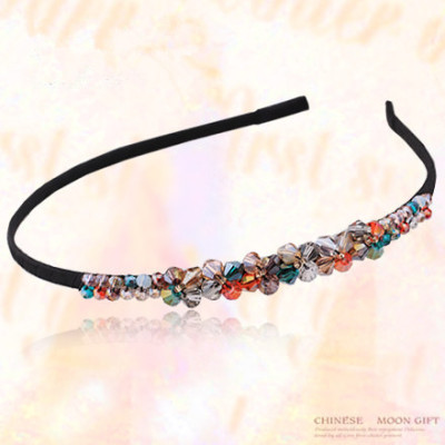 2016 the latest Korean headdress ring hoop hoop handmade crystal diamond jewelry hairpin