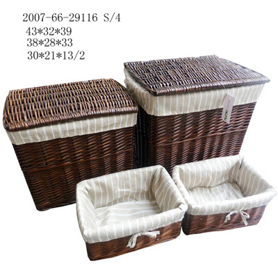 Pure handmade garden style storage basket basket basket washing basket frame