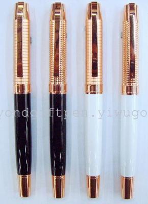high quality rose gold plated carved metal roller pen