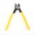 Stained yellow handle cable clamp