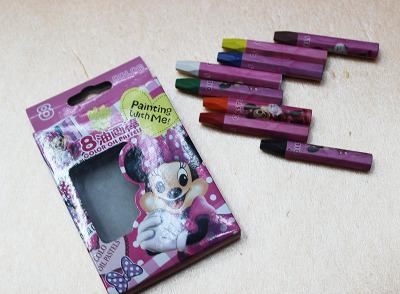 813-8 factory direct genuine Disney children's stationery and drawing with crayons 8 color paint stirring stick