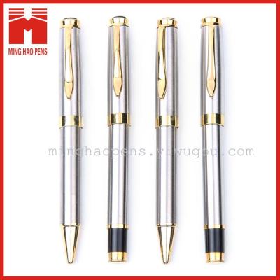 Metal ballpoint pen turning plug the pen pen and black ink roller pen calligraphy pens