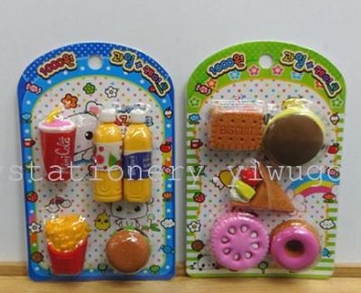 Beverage bottle Eraser sets Japanese and Korean creative stationery wholesale factory outlets can be customized