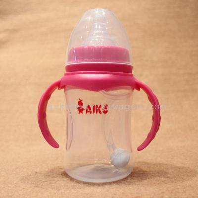 Aike Aike Baby Pp Feeding Bottle/Automatic Straw Bottle with Handle 210ml Wide Mouth
