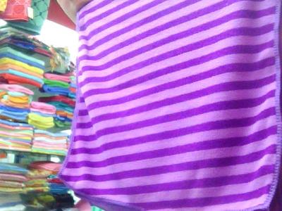 Super fine colour-striped towels
