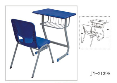 Jy - 21398 plastic steel, students in the classroom training single desks and chairs back chair