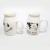 Face white ceramic cup with handle cup cup