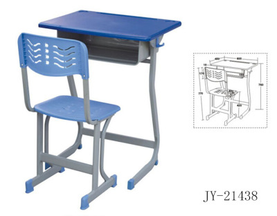 Jy - 21438 plastic steel stationary desks and chairs student desks and chairs