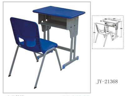 Jy - 21368 plastic steel desks and chairs backrest students desks and chairs