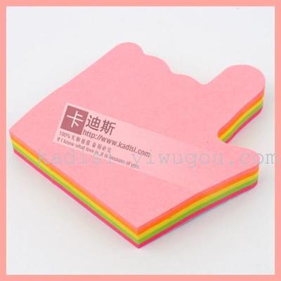 Sticky notes stickers fluorescent laminated color shaped 100 page factory direct sales