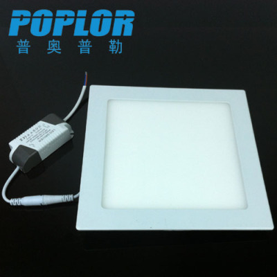 LED ultra thin panel lamp / LED downlight / square / 18W/ SANAN / IC constant current / voltage wide